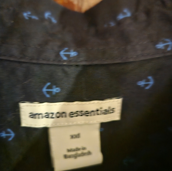 Kids XXL anchor button down cotton shirt - Picture 3 of 4